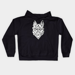 Geometric Husky Hand Drawn Clip Art Gift For Husky Lovers Inktober 2019 Kids Hoodie